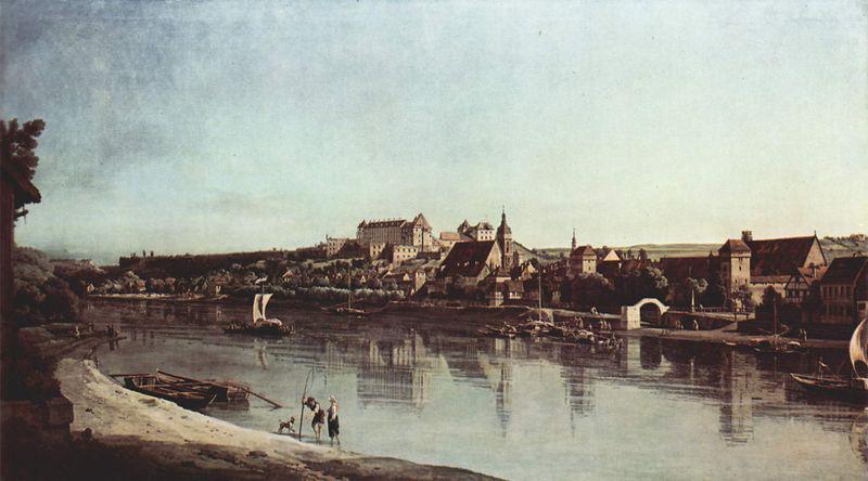 Bernardo Bellotto Ansicht von Pirna, Pirna von Kopitz aus, mit Festung Sonnenstein oil painting picture